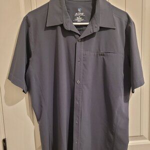 KUHL Gray Shirt Mens M Button Up Kuhl Brand Grey Collared